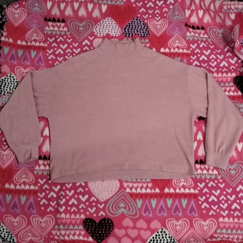 Ultra Flirt Cozy Dusty Pink Knit Sweater